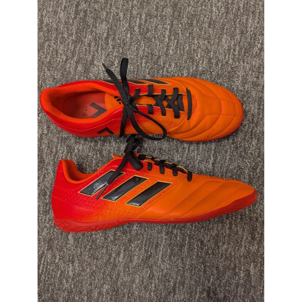 Adidas Soccer Cleats Turf‎ Orange Black Men's Size 5.5 US